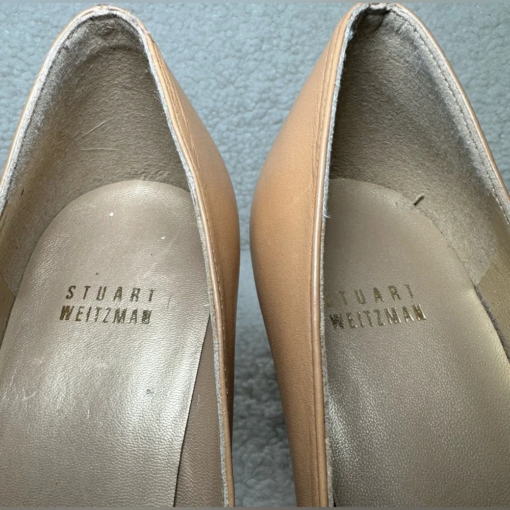 Stuart Weitzman Overit women’s high heels pumps tan brown nude neutral classic 8